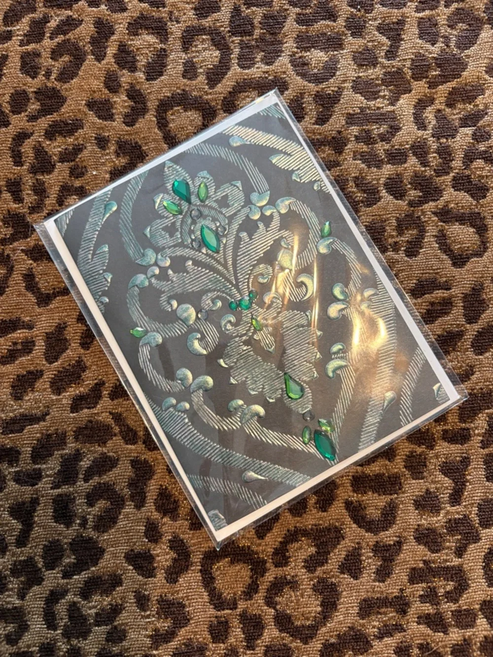 🆕Papyrus Gemmed Damask Patterned Greeting Card